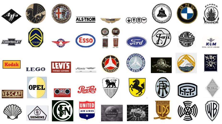 Les logos des années 20 et 30