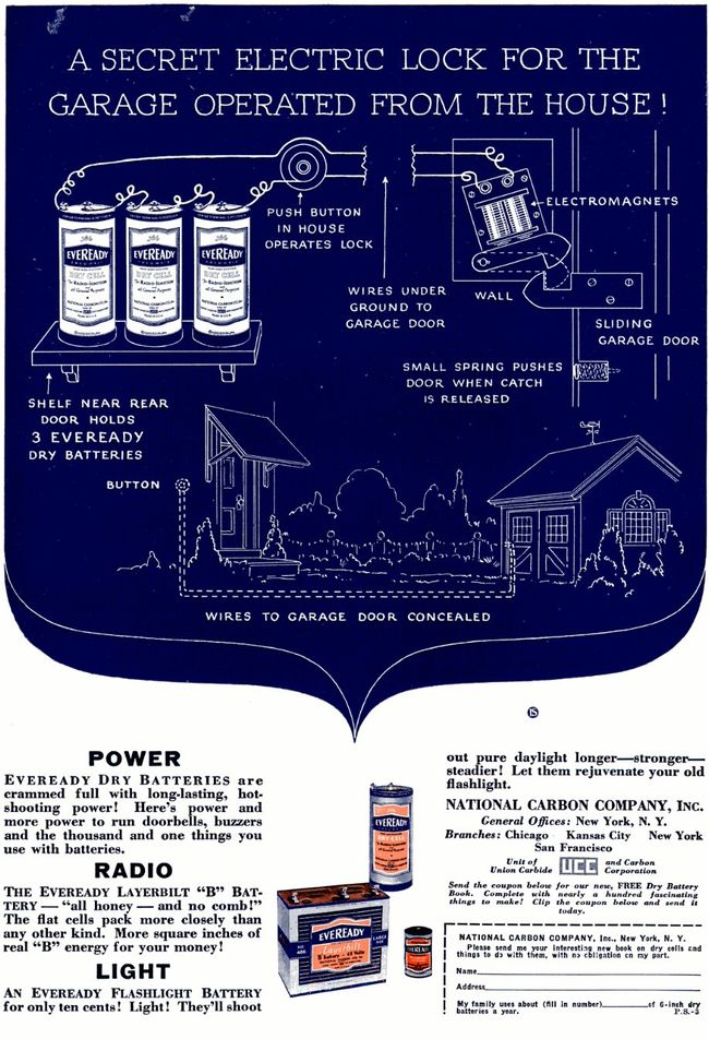 Popular science - Informercial Eveready, février 1930, Popular science