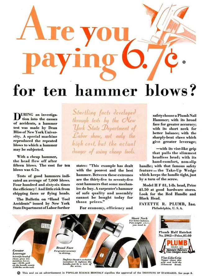 Popular science - Infocommercial Plumb, mai 1931, Pupolar science
