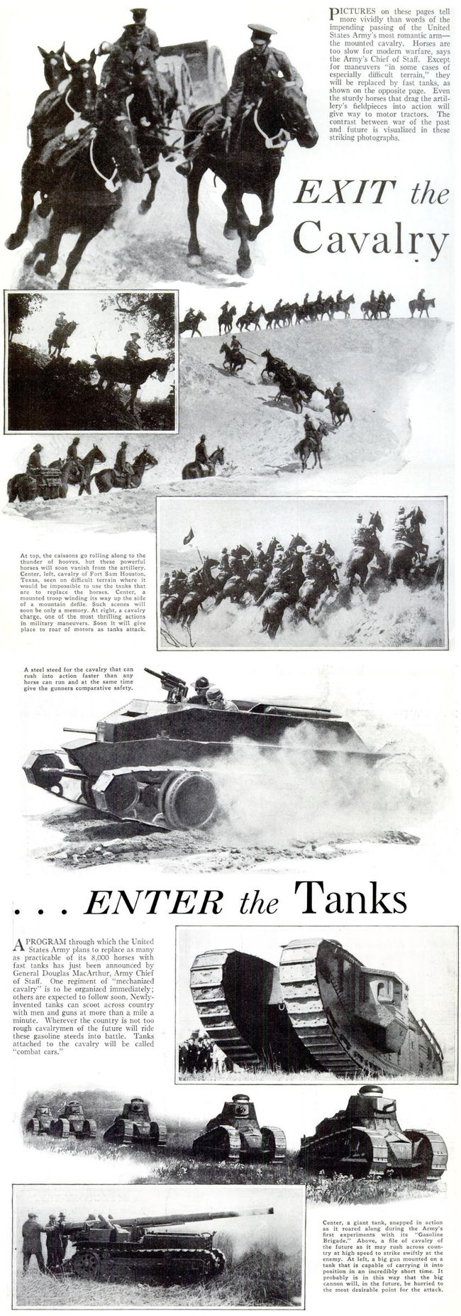 Popular science - Article de propagande, La tanks, août 1931, Popular science