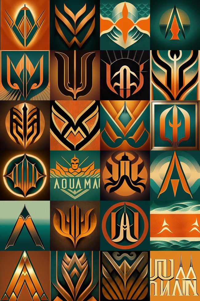 Aquaman logos - Aquaman Art Déco