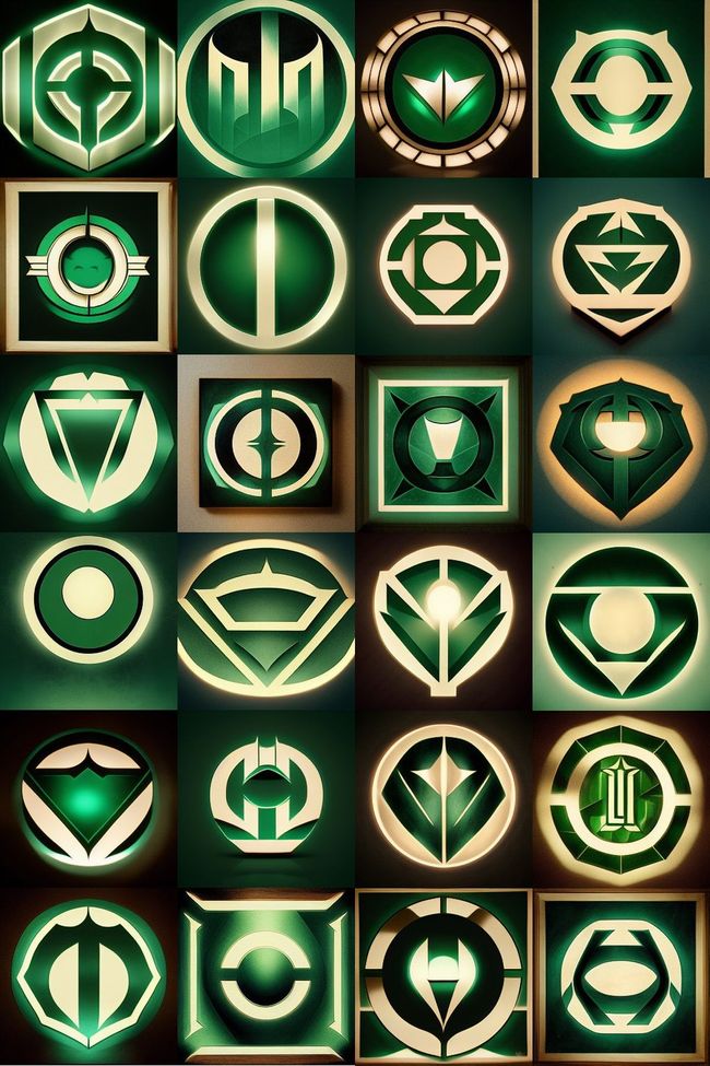 Green lantern logos - Green lantern Art Déco