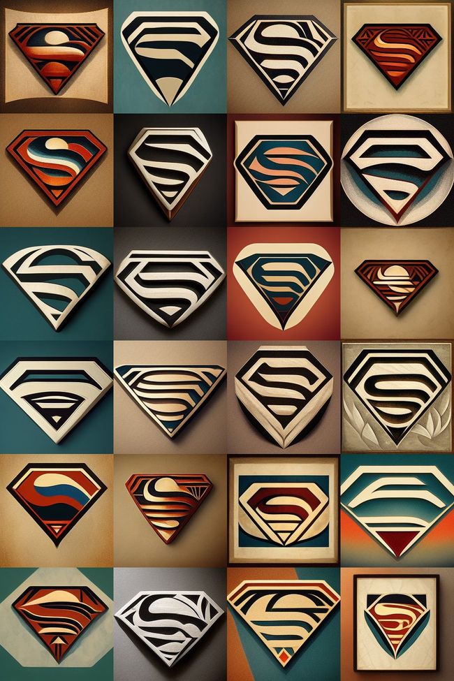 Superman logos - Superman Art Déco