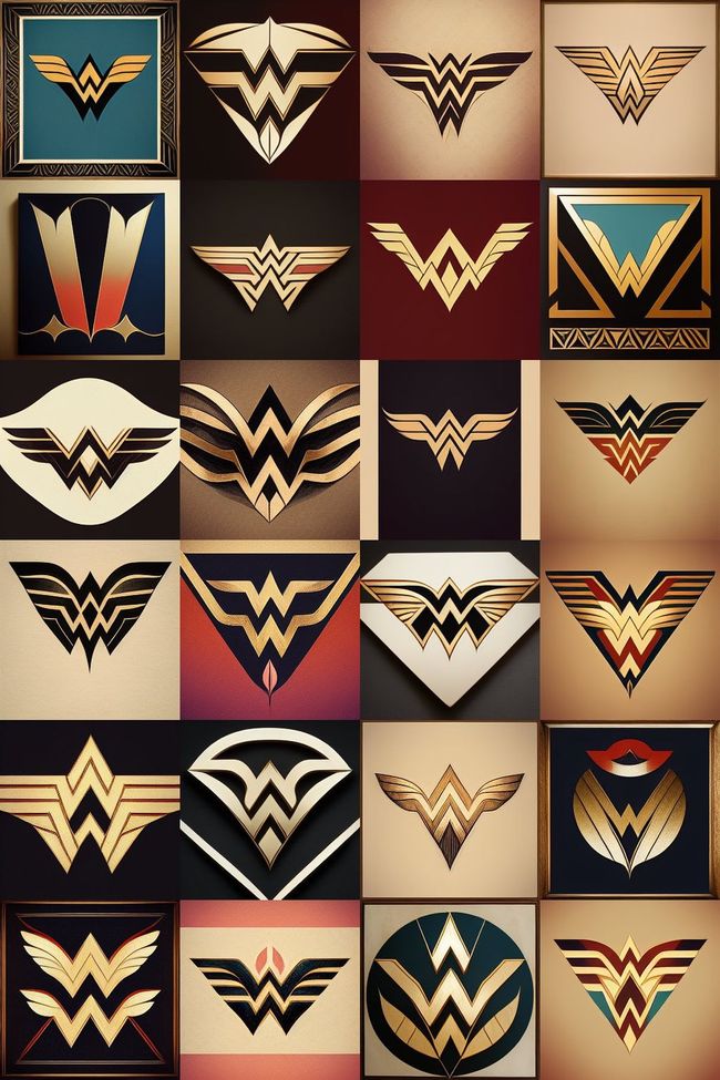 Wonderwoman logos - Wonder-Woman Art Déco