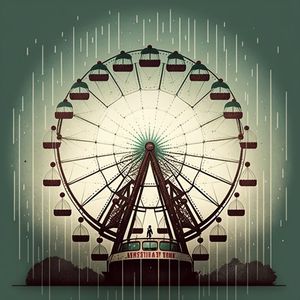 grande roue jour pluvieux
