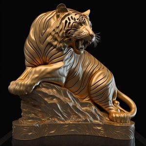 Sculpture tigre