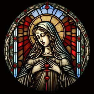 Vitrail - Vierge Marie