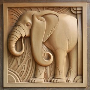 Bas-relief éléphant
