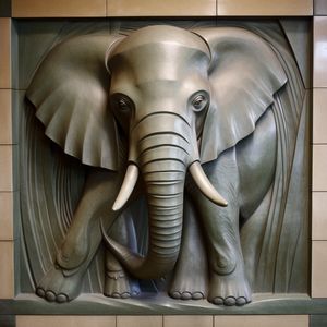Bas-relief éléphant