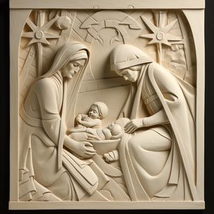 Bas-relief Nativité
