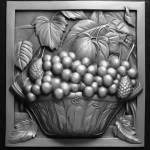 Bas-relief Panier de fruits