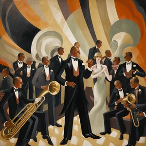 Peinture - Orchestre jazz