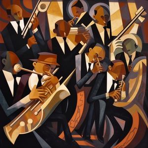 Peinture - Orchestre jazz