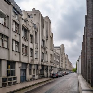 Rue pleine d'immeuble en Belgique