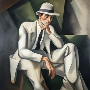 Tara de Lempicka - Homme assis