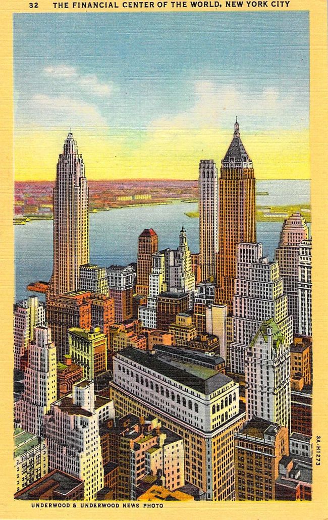 Carte postale de New-York - Financial center