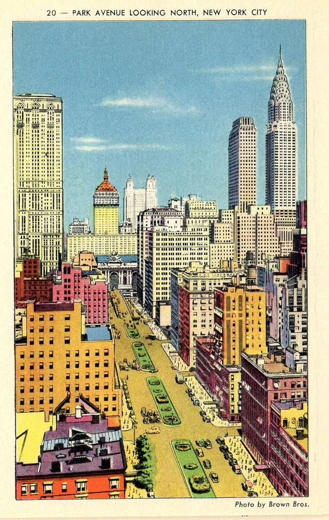 Carte postale de New-York - Park Avenue looking North