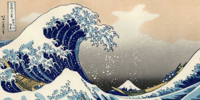 Verrière Art Déco - Hokusai - La grande vague