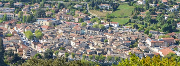 Ville de Saint-Péray - Vue de Saint-Péray depuis le château de Crussol