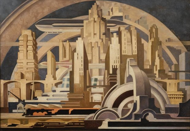 Tullio Crali, architectura 1939 - Architecture ou Paysage urbain, 1939