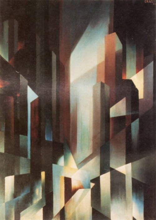 Tullio Crali, Luci della metropoli, 1931 - Les lumières de la ville, 1931